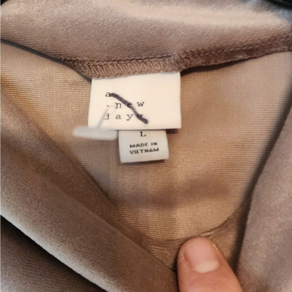 A New Day brown velvet midi sleeveless Dress size large - Picture 3 of 3